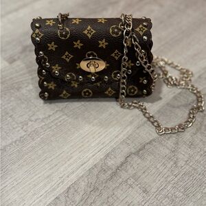 Brown Designer Chain Bag